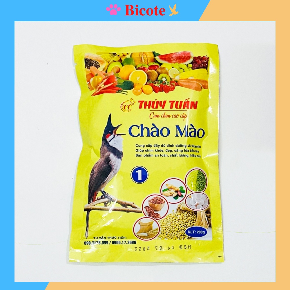 Cám chim chào mào Thúy Tuấn số 1 cao cấp gói 200gram - Cám chào mào Thúy Tuấn số 1 giá rẻ