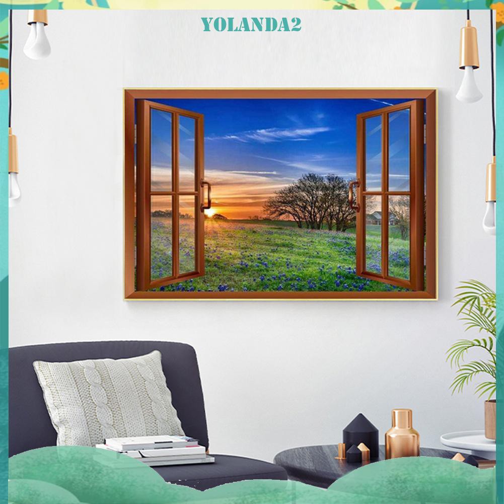 Bộ Tranh Đính Đá 5d Tự Làm Hình Cửa Sổ Độc Đáo