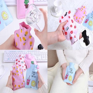 Túi Giữ Nhiệt Chườm Nóng, Lạnh Hình Dáng Chai Nước Họa Tiết Hoạt Hình Dễ Thương 2396