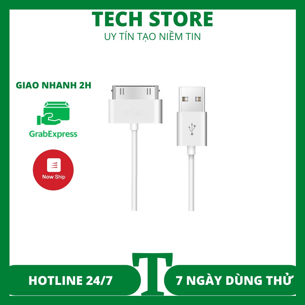 Dây cáp sạc zin 4/4s iPhone/iPad 1-2-3-4 - sạc nhanh (loại tốt) zin chính hãng - Mobile Store 198