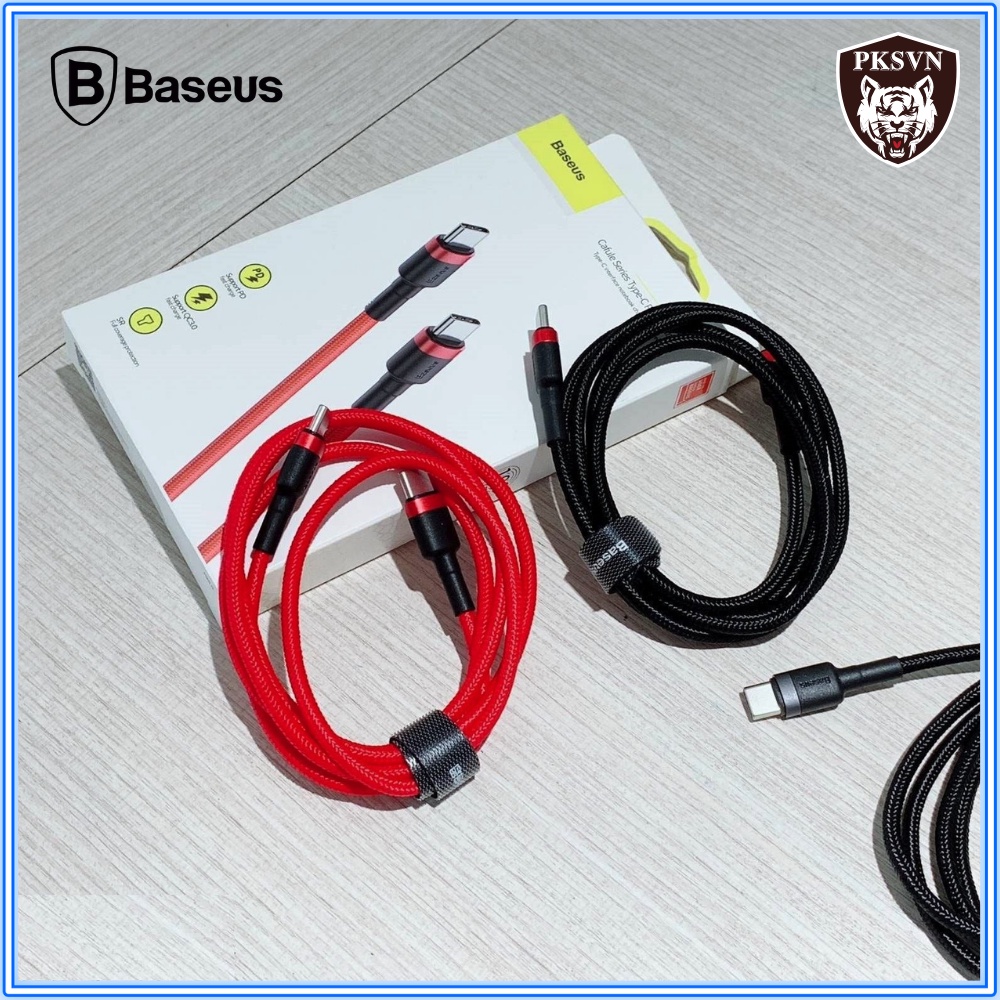 Cáp Sạc Nhanh 60w Cao Cấp Chính Hãng Baseus - Dây Sạc Nhanh Type C to C  cho Samsung, Xiaomi.. - BH 1 Năm