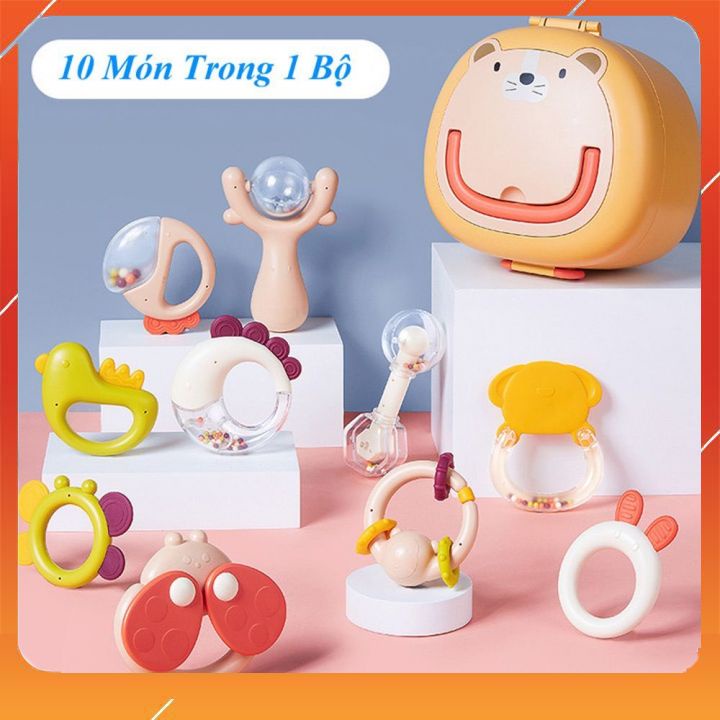 Xúc xắc cho bé loại cao cấp không có mùi nhựa, tiệt trùng ở nhiệt độ cao (có hộp rất đẹp)