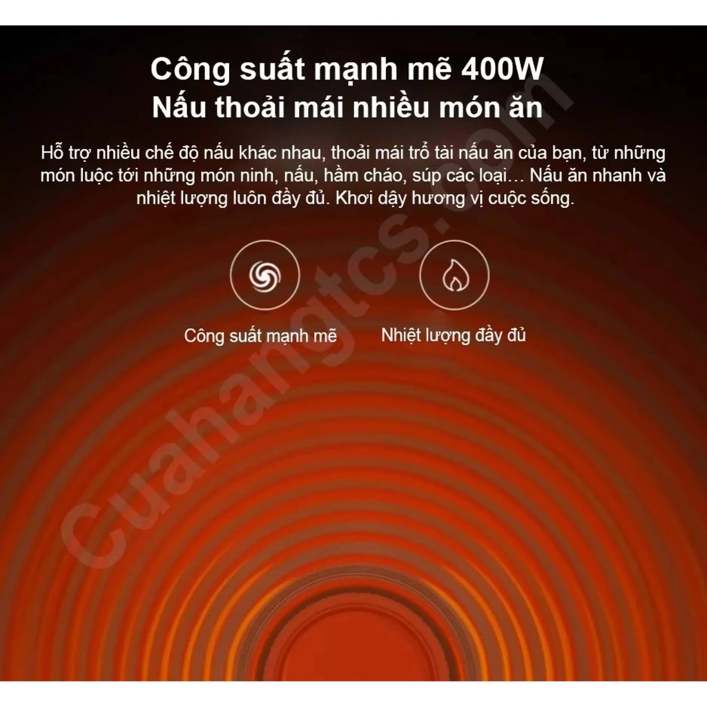 [Mã 254ELSALE giảm 7% đơn 300K] Nồi cơm điện thông minh Mini Xiaomi 1.6L