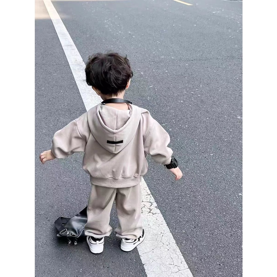 Set Đồ Thể Thao Có Mũ Thiết Kế Mới Thời Trang Mùa Thu Theo Phong Cách Hàn Quốc Cho Bé Trai