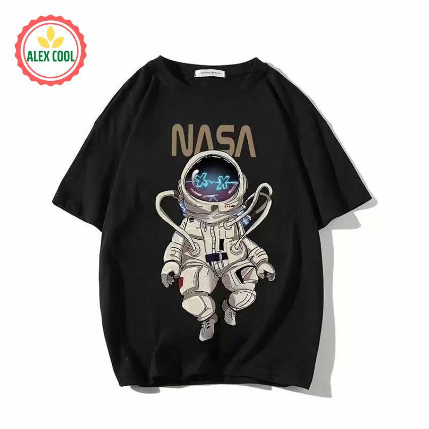 Áo thun nam nữ áo phông nam tay ngắn cổ tròn chất cotton co giãn 4 chiều hình nasa vũ trụ alex cool