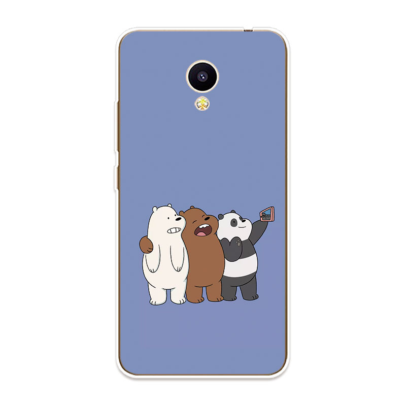 Meizu M5C M5S M6S M6T U10 U20 Soft TPU Silicone Phone Case Cover Three Bare Bears 3