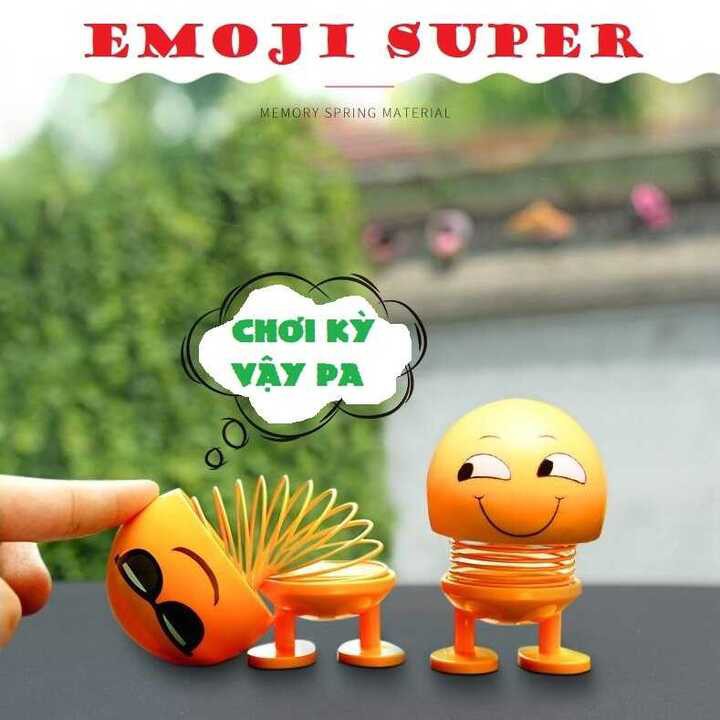 Con Nhún Emoji Lò Xo ngộ nghĩnh (combo 20 con mẫu khác nhau) – Trang trí xe, nhà cửa - Sống động, giảm stress