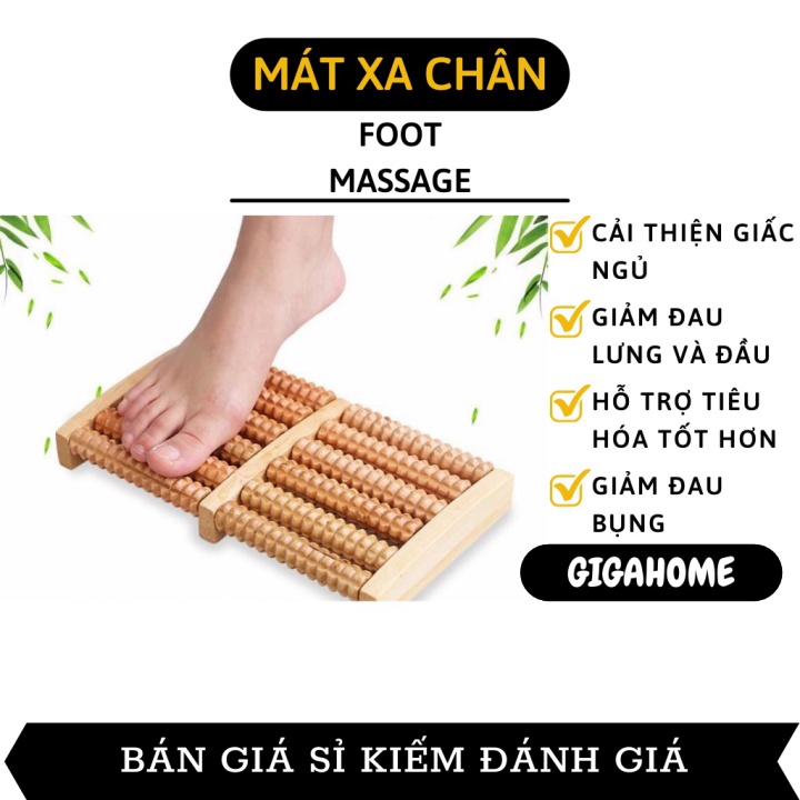 Bàn massage  ️ GIÁ VỐN Dụng cụ massage chân 5 bàn làm từ gỗ tự nhiên, thông huyệt, giảm stress 3520