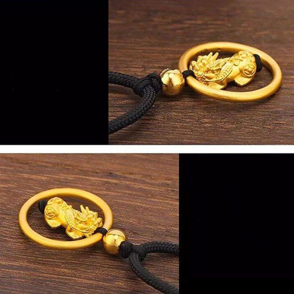 Vòng cổ Màu Đen May Mắn Khắc Chữ Brave Troops Phong Cách Vintage Dành Cho Nam Nữ