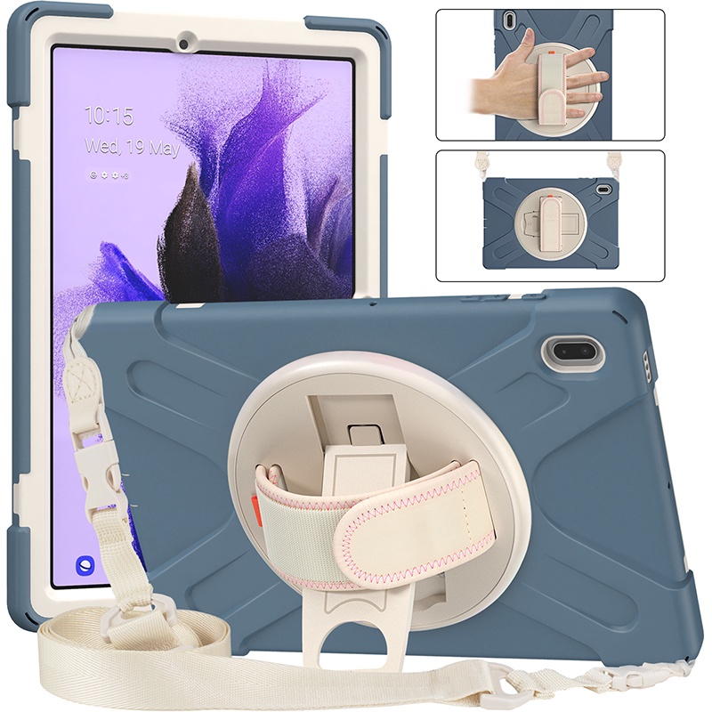 Ốp Máy Tính Bảng Có Giá Đỡ Xoay 360 Độ Cho Samsung Galaxy Tab S7 Fe 5g 12.4 Inch Sm-T730 T735 T735C T736 T736B