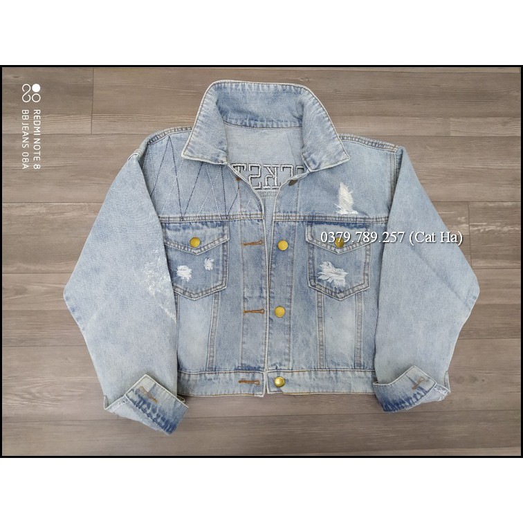 Áo khoác jean nữ BB cao cấp form dưới 58Kg Rockstar 2 BB68