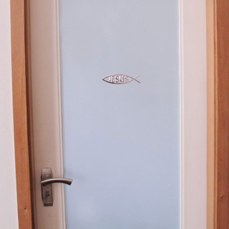 Miếng Dán Trang Trí Xe Hơi Bằng Chất Liệu PVC Mềm Chống Thấm Nước Hình Chúa Jesus / Cá 3D