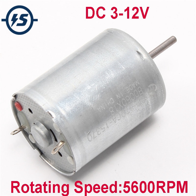 DC 3-12V RF-370 Motor With High Speed Mute Electric Motors For Airplane Model Aeromodelling DIY 8V 3500RPM  12V 5182RPM