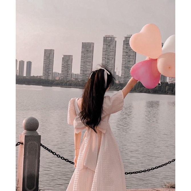 Váy midi dài cutout lưng