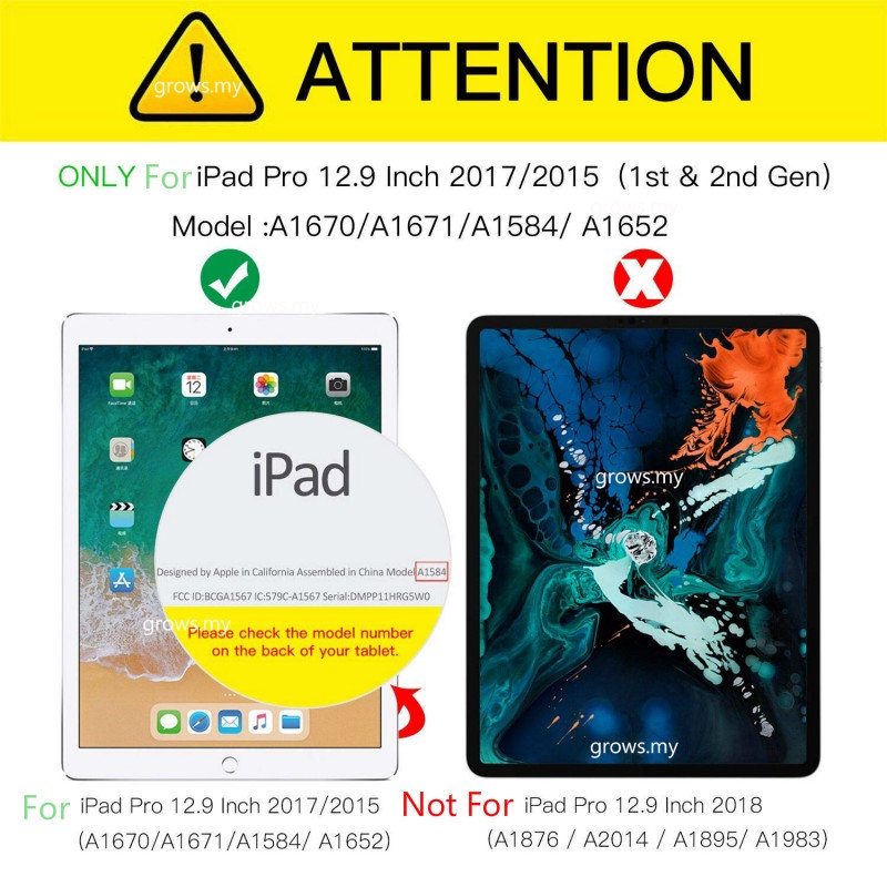 Ốp Lưng Có Ngăn ĐựNg BúT Chì Cho iPad Pro 12.9 2017 / 2015 iPad Pro 12.9 2021 A2378