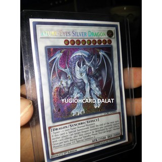 Thẻ bài yugioh chính hãng Azure-Eyes Silver Dragon – Secret Rare