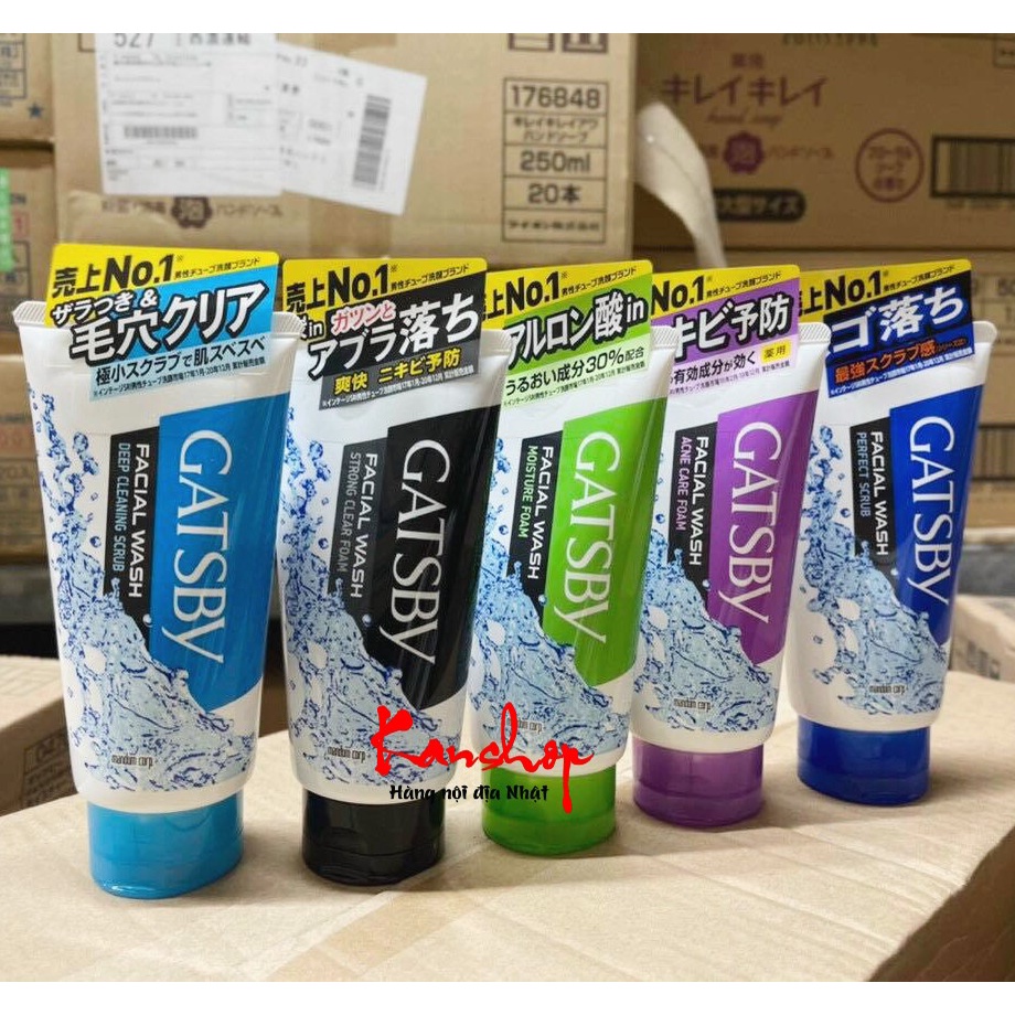 Sữa rửa mặt nam Gatsby Nhật Bản 130g | 4902806102024 | Kan shop hàng Nhật