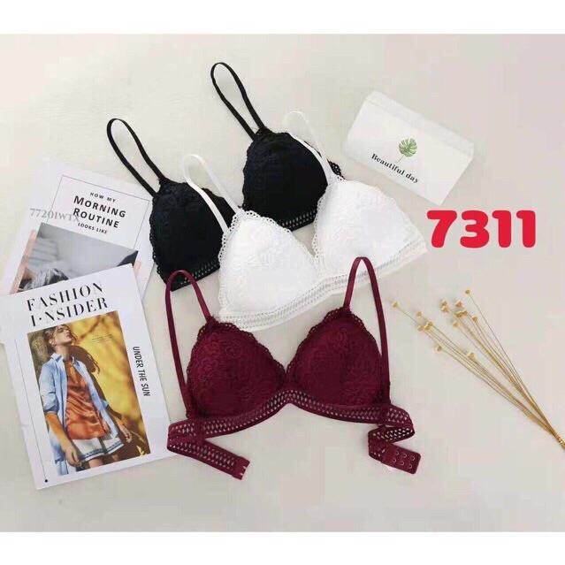 [M&atilde; WASTHOT giảm 15K đơn bất k&igrave;] Bra 7311 Ren Đệm Mỏng M&atilde; Mới
