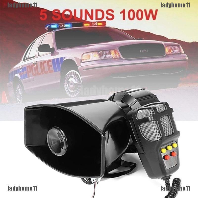Còi Hơi Âm Thanh Lớn 100W 12V 5 Hệ Thống Âm Thanh + Mic Cho Xe Hơi / Tàu Thuyền