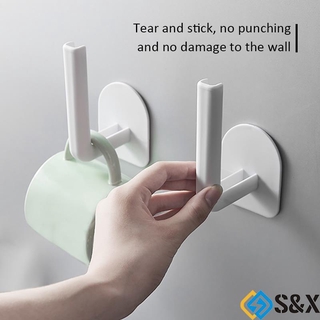 Kitchen Adhesive Storage Rack Coat Hanger for Home Wall Storage Hook Punch-free