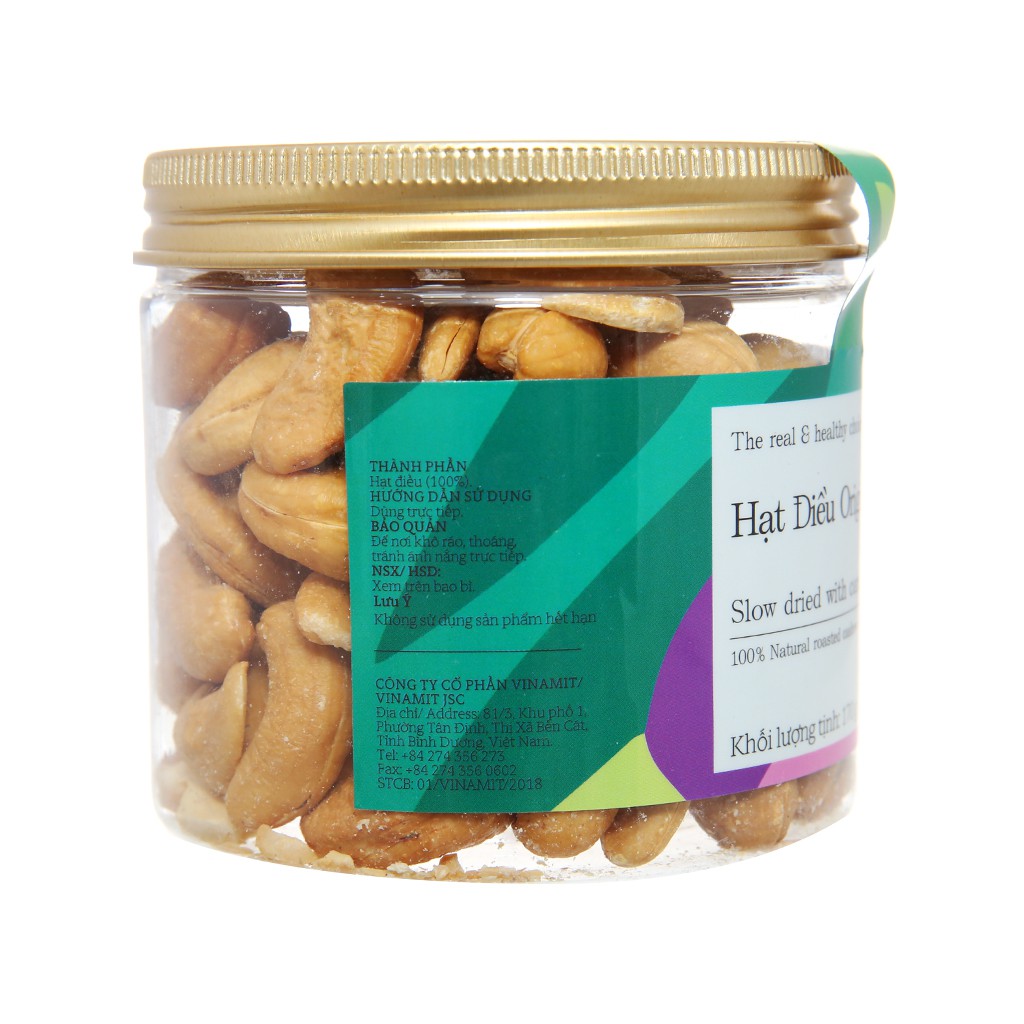 Hạt điều Original Vinamit hũ 170g