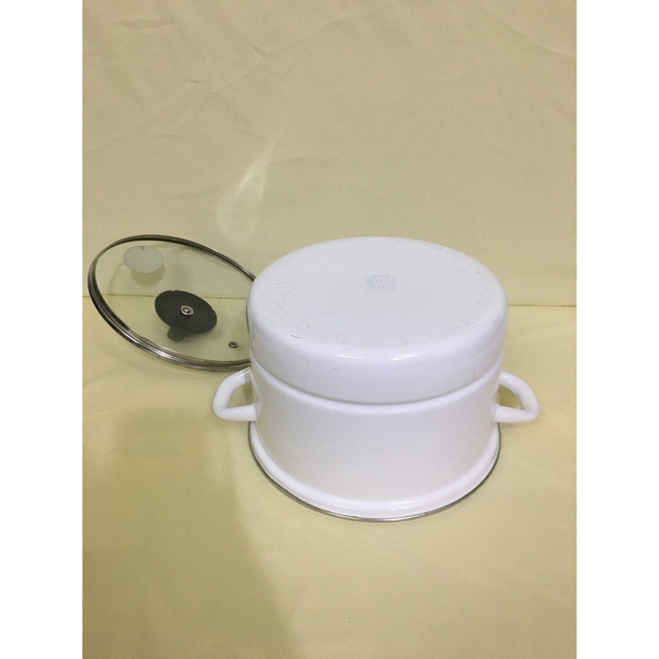 Nồi men luộc nội địa Nhật, size 24cm, cao 15.5cm (mã 701), Dùng được bếp từ