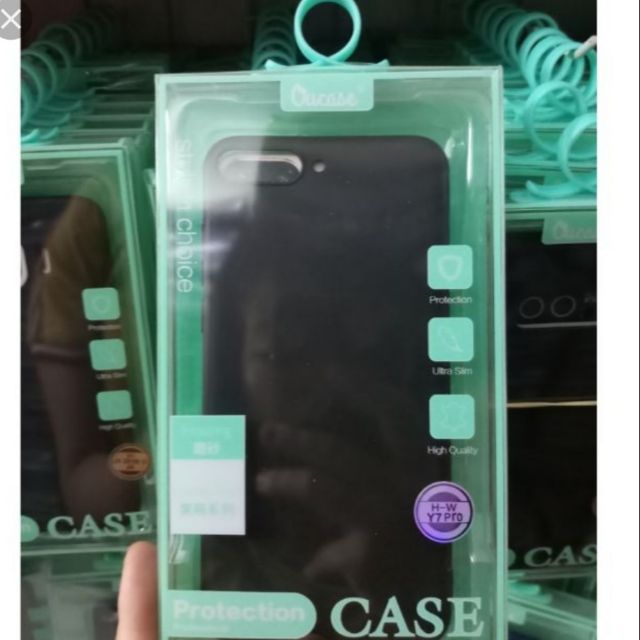 Ốp lưng Ou Case cho huawei y7 pro silicon dẻo màu (đen-xanh)
