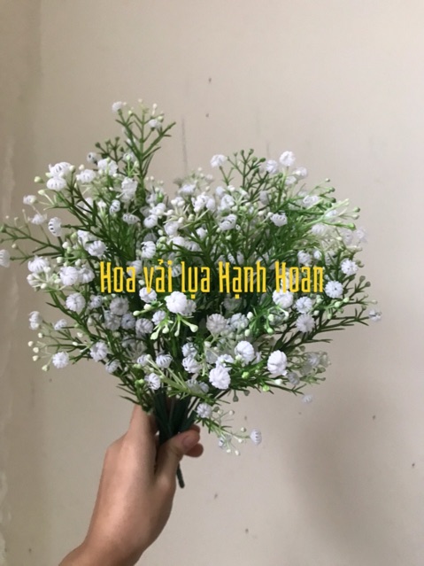 Cụm hoa điểm baby - Hoa giả, hoa vải lụa