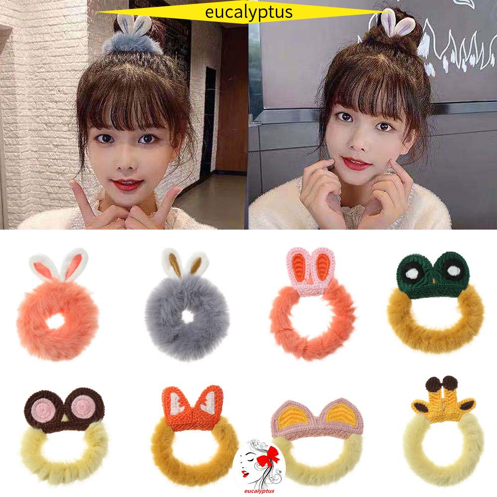 Dây Cột Tóc Lông Thỏ Co Giãn Thời Trang Đáng Yêu Cho Nữ