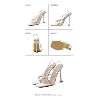 [ODER ] Sandal cao gót nơ soắn hạt pha lê BIGSIZE (35-42)