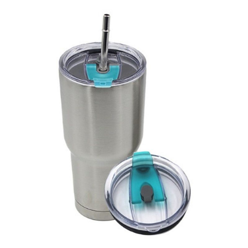 BỘ LY GIỮ NHIỆT YETI VÀ TÚI CHỐNG SỐC 900ML VÀ KÈM 1 SET ỐNG HÚT MÀU BẠC TRƠN-SIÊU PHẨM 2021