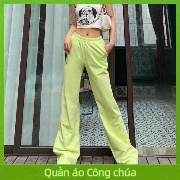 Quần Dài Ống Rộng Lưng Cao Phong Cách Hàn Quốc Thời Trang Xuân Hè Hàng Mới 2022 Dành Cho Bạn Nữ