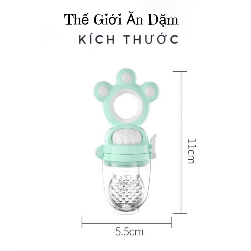Bộ Túi Nhai Chống Hóc Silicon Cho Bé Ăn Dặm Misuta ( Thế giới ăn dặm)