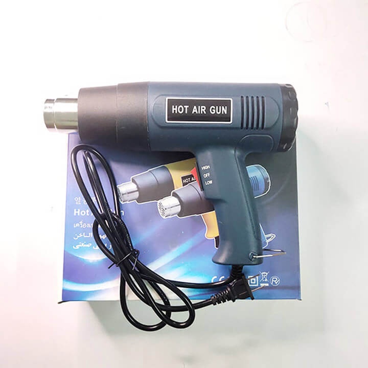 Máy khò nhiệt 2000W cầm tay, máy khò hơi nóng, thổi nhiệt hàn màng co bọc giỏ quà tết, dán decal, đóng seal điện thoại