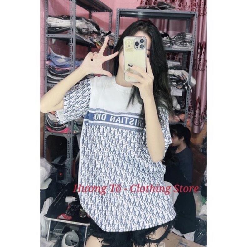 HOT Áo Phông Tay Lỡ D.I.O Cổ Tròn Kiểu Dáng Hàn Quốc Unisex Nam Nữ Mặc Áo Đôi Áo Nhóm Freesize