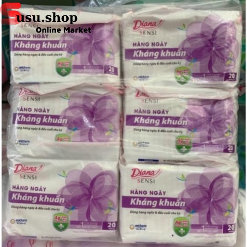 [Bộ 6 Gói] Băng Vệ Sinh Diana Hàng Ngày Kháng Khuẩn