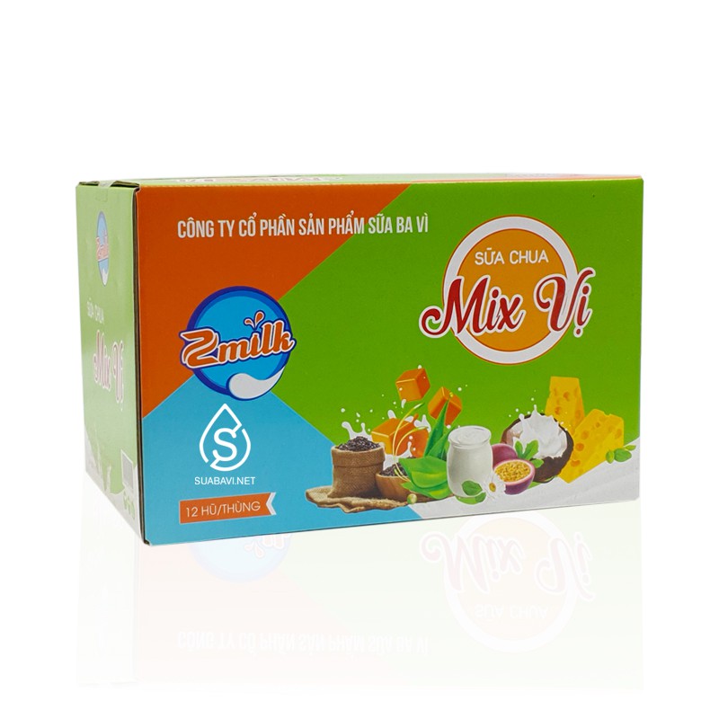 Sữa Chua Mix Vị Ba Vì - Thùng 12 Hũ - Zmilk