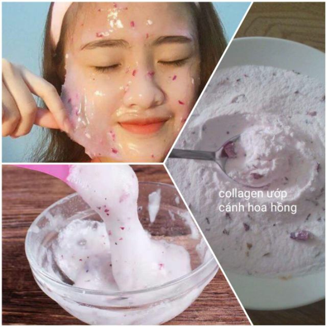 500g mặt nạ bạc hà, hoa hồng collagen handmade