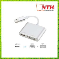 Cáp Chuyển USB 3.0 ra HDMI và VGA