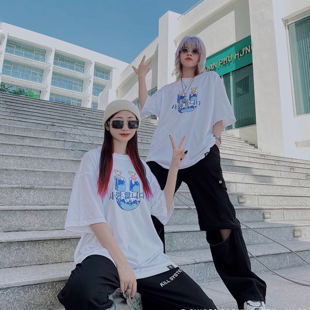 Áo Thun Nam Nữ  Sanminhchau Unisex Tay Lỡ , Áo Phông Tay Lỡ Unisex Form Rộng Oversize Streetwear