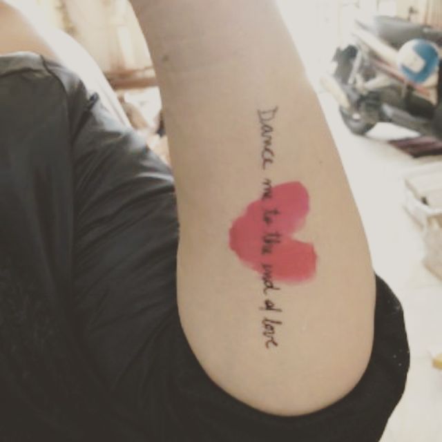 Hình xăm tatoo trái tim chữ H07. Xăm dán tatoo mini tạm thời, size &lt;10x6cm