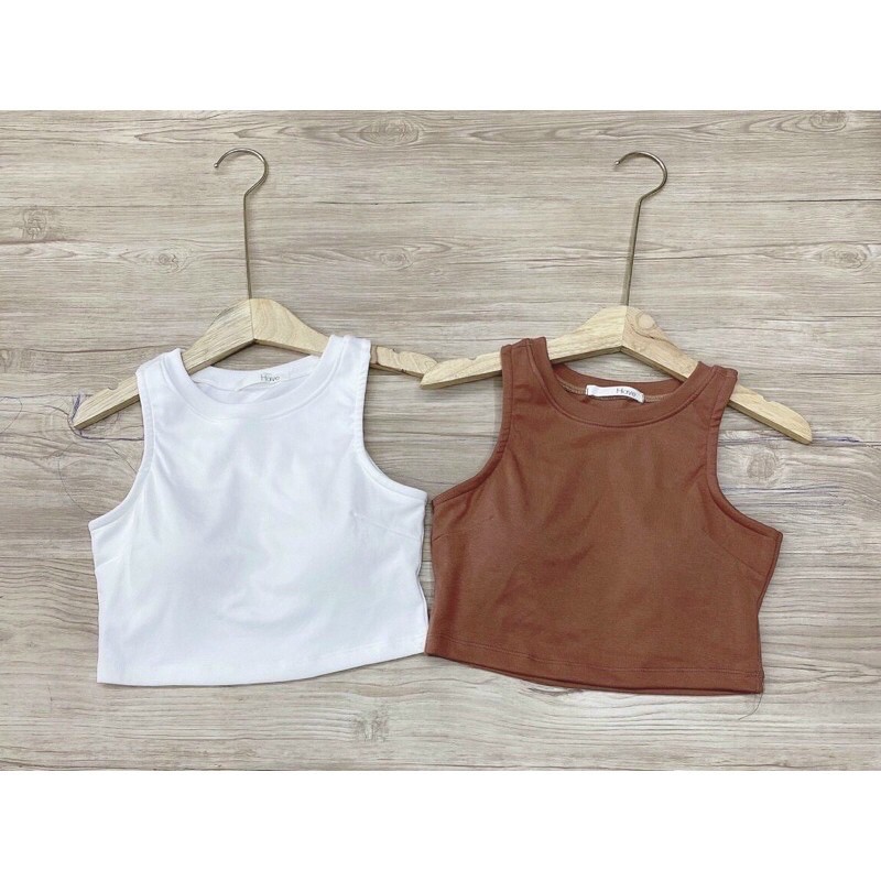 Áo thun 3 lổ croptop