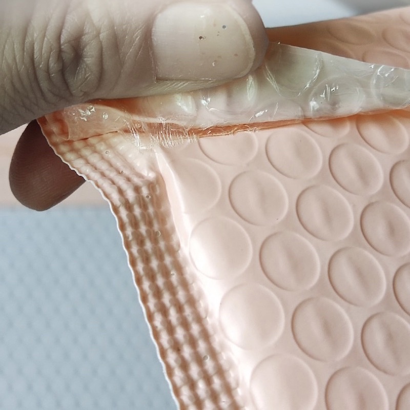 Túi niêm phong chống sốc màu hồng đào túi gói hàng đóng hàng túi bóng khí