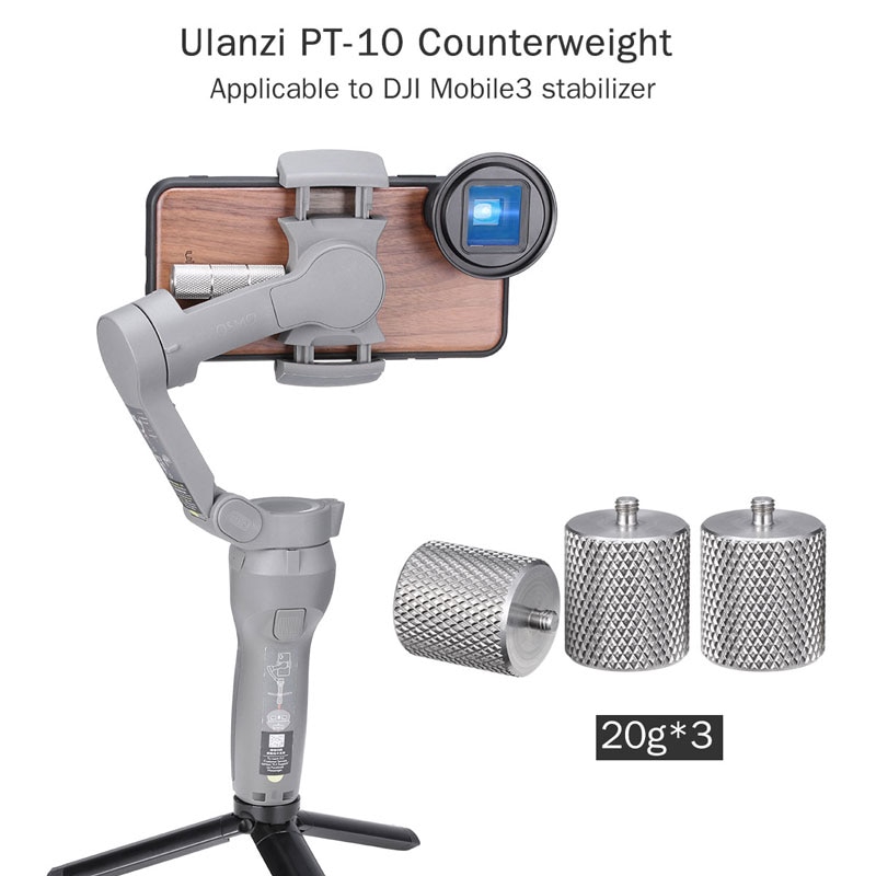 Ulanzi 60g Osmo Mobile 3 Counterweight Gimbal Accessories 2 Counter Weight for Adjustment Moment Transform Lens