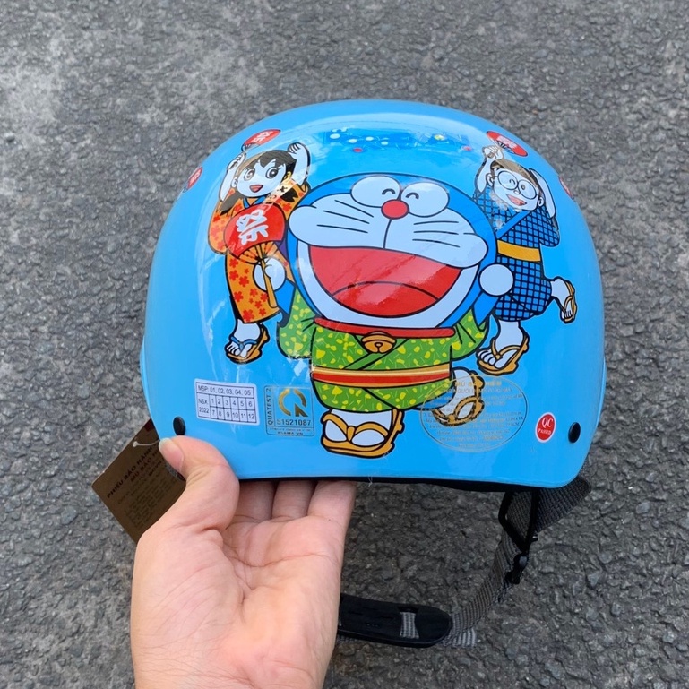 Mũ Nửa Đầu Trẻ Em Srt Tem Doraemon, Hello Kitty Cho Bé Từ 4-8 Tuổi- Chính Hãng Bh 12 Tháng