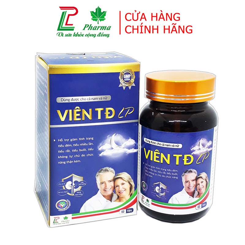 Viên uống giảm tiểu đêm TĐ LP Pharma - Hộp 60 viên giúp bổ thận, giảm tiểu đêm tiểu rắt tiều nhiều lần - 100% thảo dược