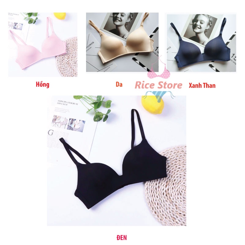 áo lót nữ đúc su không gọng nâng ngực tạo khe RICESTORE bra đẹp đệm mỏng cao cấp cúp ngang gợi cảm sexy AL022