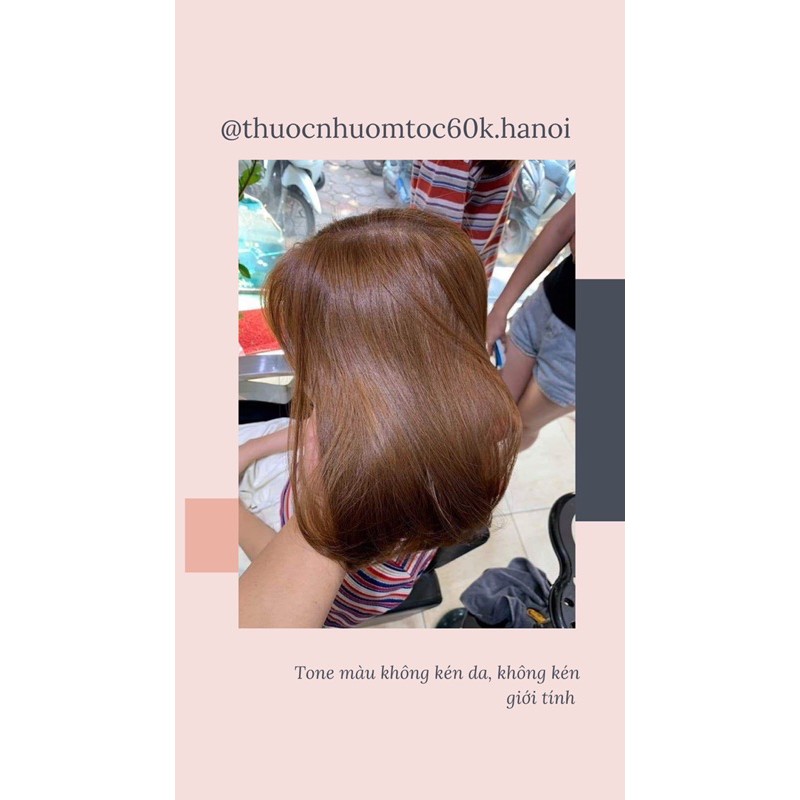 (KO TẨY)Thuốc nhuộm màu NÂU BƠ/NÂU MẬT ONG/NÂU CARAMEL kèm trợ dưỡng găng tay | BigBuy360 - bigbuy360.vn