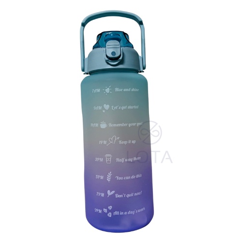 BÌNH NƯỚC 2 LÍT CÓ VẠCH CHIA THỜI GIAN UỐNG VÀ DUNG TÍCH 2L plastic water bottle 2 liters