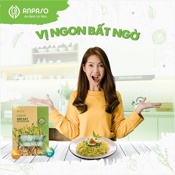 Mì Rau Eat Clean Củ Cải Đỏ và Củ Dền Hữu Cơ Organic Anpaso, Giảm Cân 120g